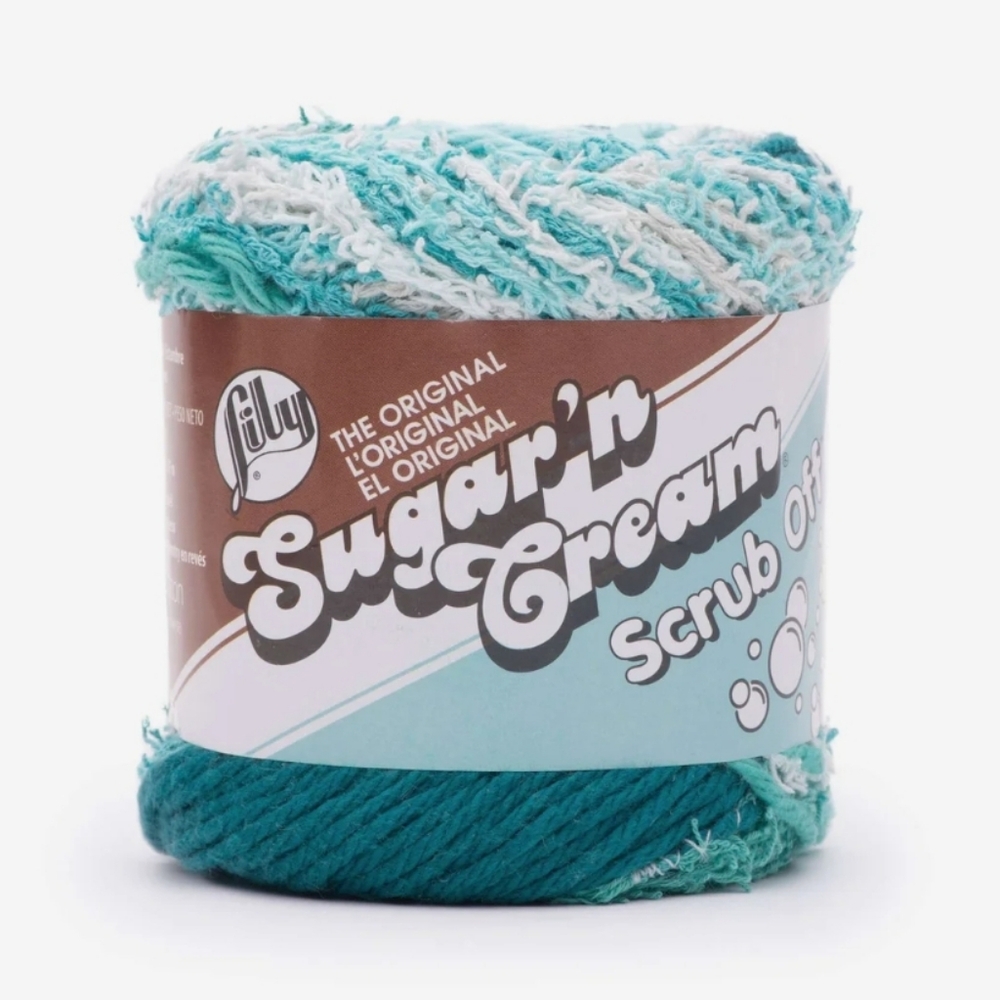 NWT 4 Skeins Of Lily Sugar'n Cream Scrub Off Yarn In Deep Turquoise